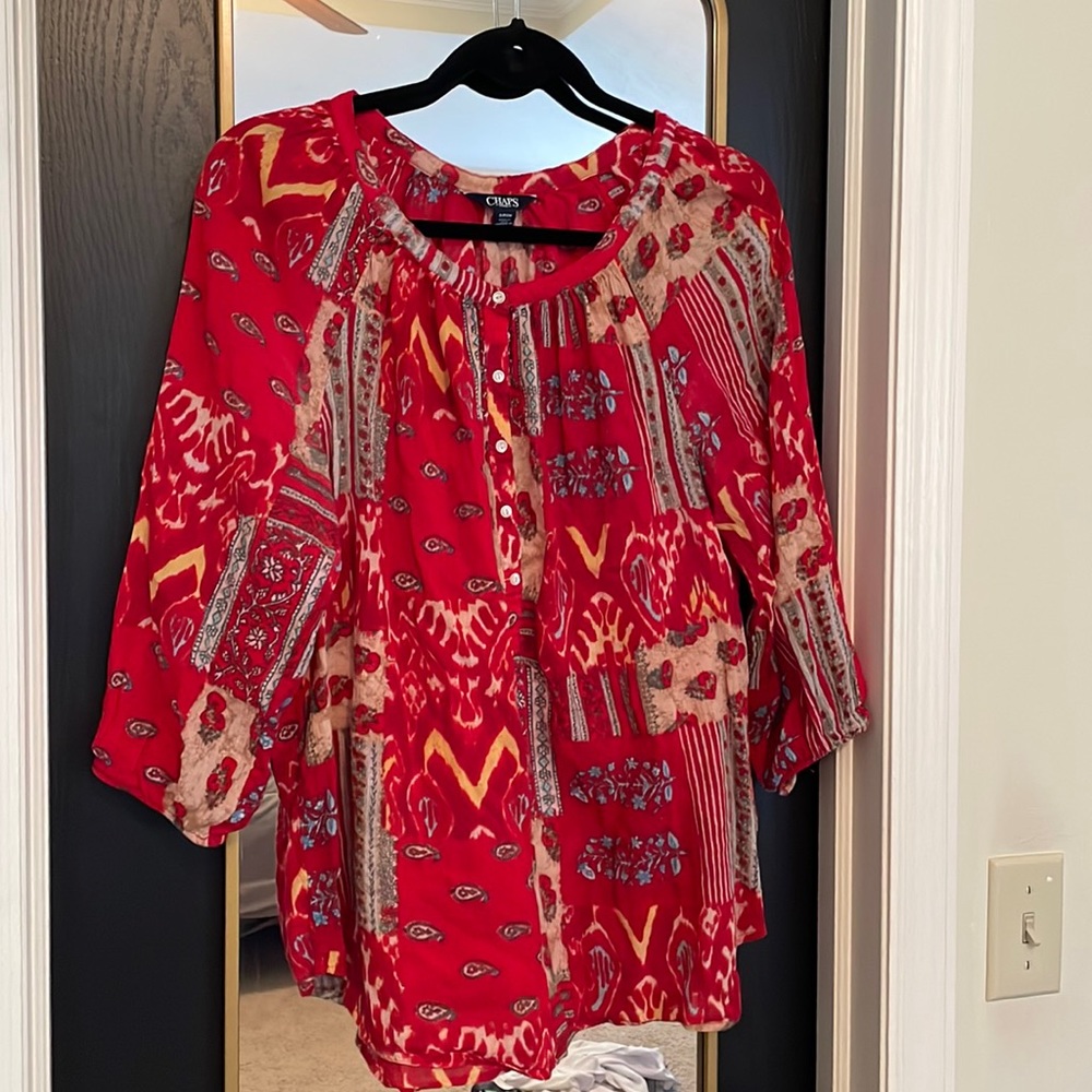 Boho Red Shirt